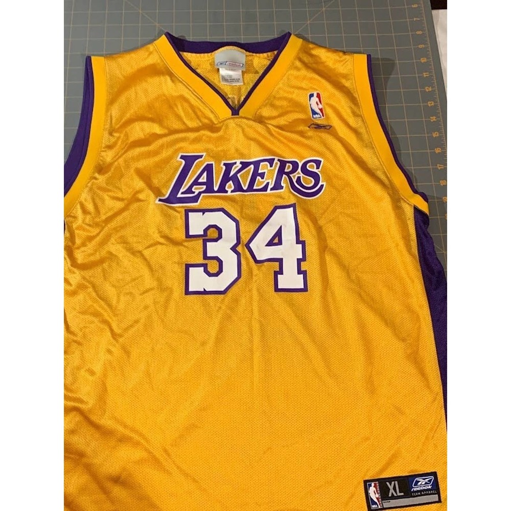 Vintage Shaq O'neal #34 Jersey 90s ReeBok NBA Lakers Size L 14-16 Teen